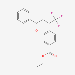 Ethyl 4-(1,1,1-trifluoro-4-oxo-4-phenylbutan-2-yl)benzoate