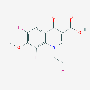 molecular formula C13H10F3NO4 B15171476 6,8-Difluoro-1-(2-fluoroethyl)-7-methoxy-4-oxo-1,4-dihydroquinoline-3-carboxylic acid 