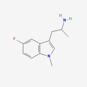 molecular formula C12H15FN2 B15171482 1-(5-fluoro-1-methyl-1H-indol-3-yl)propan-2-amine 