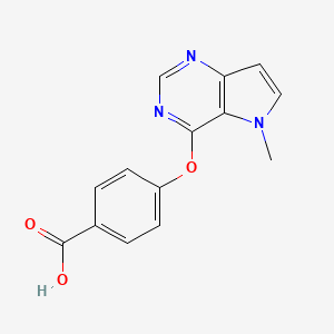 4-[(5-methyl-5H-pyrrolo[3,2-d]pyrimidin-4-yl)oxy]benzoic Acid