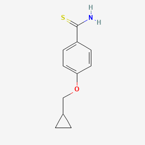 molecular formula C11H13NOS B1517157 4-(环丙基甲氧基)苯-1-硫代酰胺 CAS No. 1019568-41-2