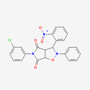 5-(3-chlorophenyl)-3-(2-nitrophenyl)-2-phenyldihydro-2H-pyrrolo[3,4-d][1,2]oxazole-4,6(3H,5H)-dione