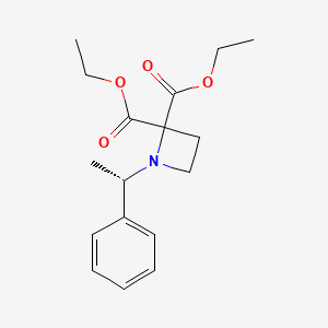 diethyl 1-[(1S)-1-phenylethyl]azetidine-2,2-dicarboxylate