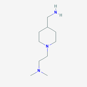 molecular formula C10H23N3 B1517161 {1-[2-(Dimethylamino)ethyl]piperidin-4-yl}methanamine CAS No. 1019381-31-7