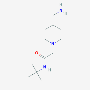 molecular formula C12H25N3O B1517162 2-[4-(氨基甲基)哌啶-1-基]-N-叔丁基乙酰胺 CAS No. 1019340-98-7