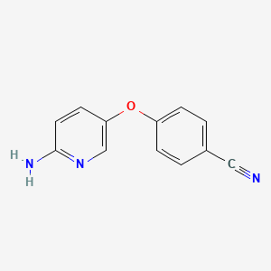 B1517167 4-[(6-Aminopyridin-3-yl)oxy]benzonitrile CAS No. 672945-88-9