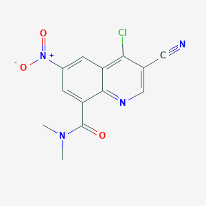 8-Quinolinecarboxamide, 4-chloro-3-cyano-N,N-dimethyl-6-nitro-