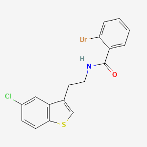 2-bromo-N-[2-(5-chloro-1-benzothiophen-3-yl)ethyl]benzamide