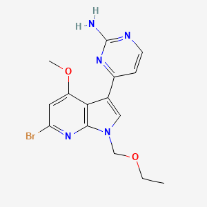 2-Pyrimidinamine, 4-[6-bromo-1-(ethoxymethyl)-4-methoxy-1H-pyrrolo[2,3-b]pyridin-3-yl]-