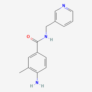 molecular formula C14H15N3O B1517186 4-氨基-3-甲基-N-(3-吡啶甲基)苯甲酰胺 CAS No. 1018564-07-2