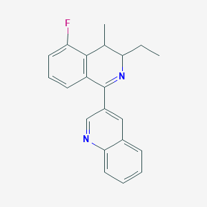 3-(3-Ethyl-5-fluoro-4-methyl-3,4-dihydroisoquinolin-1-yl)quinoline