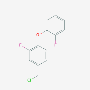 molecular formula C13H9ClF2O B1517193 4-(氯甲基)-2-氟-1-(2-氟苯氧基)苯 CAS No. 1039960-86-5