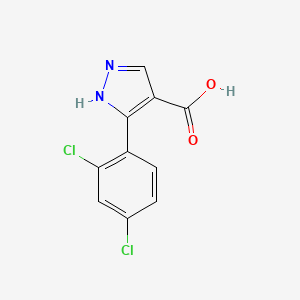 molecular formula C10H6Cl2N2O2 B1517194 5-(2,4-二氯苯基)-1H-吡唑-4-羧酸 CAS No. 1152543-53-7
