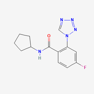 N-cyclopentyl-4-fluoro-2-(1H-tetrazol-1-yl)benzamide