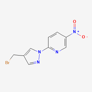 2-[4-(Bromomethyl)-1H-pyrazol-1-yl]-5-nitropyridine