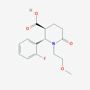 molecular formula C15H18FNO4 B1517196 (2R,3R)-2-(2-氟苯基)-1-(2-甲氧基乙基)-6-氧代六氢-3-吡啶甲酸 CAS No. 1212202-38-4