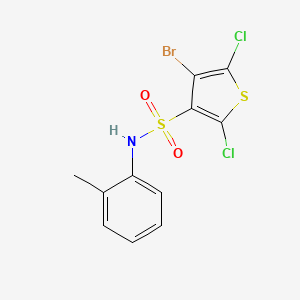 4-Bromo-2,5-dichloro-N-(2-methylphenyl)thiophene-3-sulfonamide