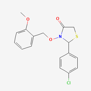 2-(4-Chlorophenyl)-3-[(2-methoxyphenyl)methoxy]-1,3-thiazolidin-4-one