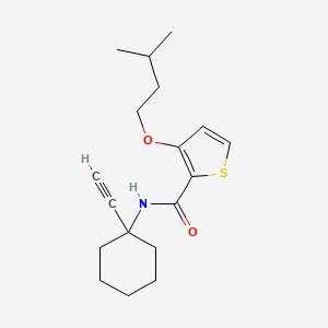 N-(1-ethynylcyclohexyl)-3-(3-methylbutoxy)thiophene-2-carboxamide