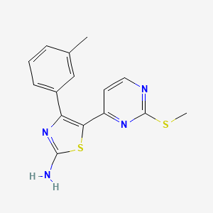 4-(3-Methylphenyl)-5-[2-(methylsulfanyl)pyrimidin-4-yl]-1,3-thiazol-2-amine