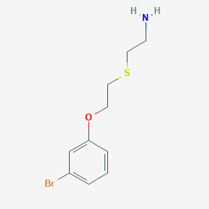 molecular formula C10H14BrNOS B1517204 1-{2-[(2-氨基乙基)硫烷基]乙氧基}-3-溴苯 CAS No. 1082443-87-5