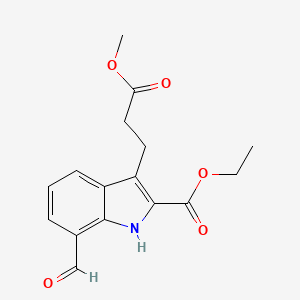 Ethyl 7-formyl-3-(3-methoxy-3-oxopropyl)-1H-indole-2-carboxylate