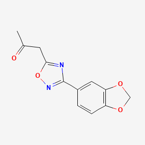 molecular formula C12H10N2O4 B1517213 1-[3-(2H-1,3-苯并二氧杂环-5-基)-1,2,4-恶二唑-5-基]丙-2-酮 CAS No. 1000932-94-4