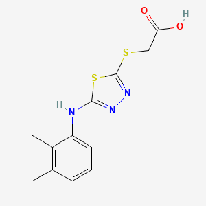 molecular formula C12H13N3O2S2 B1517216 2-({5-[(2,3-二甲苯基)氨基]-1,3,4-噻二唑-2-基}硫烷基)乙酸 CAS No. 1039810-14-4