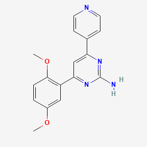 molecular formula C17H16N4O2 B15172182 4-(2,5-Dimethoxyphenyl)-6-(pyridin-4-yl)pyrimidin-2-amine CAS No. 914674-96-7