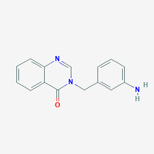 molecular formula C15H13N3O B1517227 3-[(3-Aminophenyl)methyl]-3,4-dihydroquinazolin-4-one CAS No. 1042796-67-7