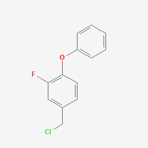 molecular formula C13H10ClFO B1517232 4-(Chloromethyl)-2-fluoro-1-phenoxybenzene CAS No. 1038979-92-8