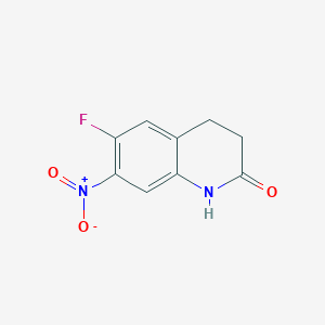 molecular formula C9H7FN2O3 B1517238 6-Fluoro-7-nitro-1,2,3,4-tetrahydroquinolin-2-one CAS No. 1049873-83-7