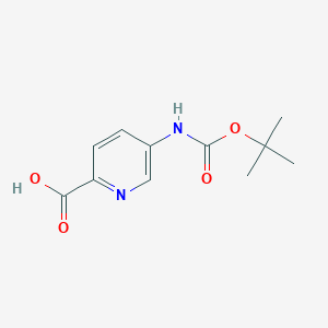 molecular formula C11H14N2O4 B1517240 5-((叔丁氧羰基)氨基)吡啶-2-甲酸 CAS No. 848308-47-4