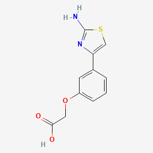 molecular formula C11H10N2O3S B1517243 2-[3-(2-amino-4-thiazolyl)phenoxy]Acetic acid CAS No. 1082128-37-7