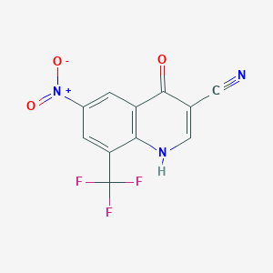 1,4-Dihydro-6-nitro-4-oxo-8-(trifluoromethyl)-3-quinolinecarbonitrile