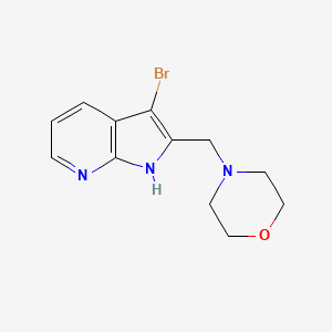 1H-Pyrrolo[2,3-b]pyridine, 3-bromo-2-(4-morpholinylmethyl)-