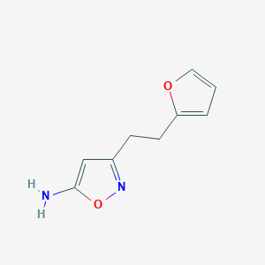 molecular formula C9H10N2O2 B1517250 3-[2-(呋喃-2-基)乙基]-1,2-噁唑-5-胺 CAS No. 1039833-44-7