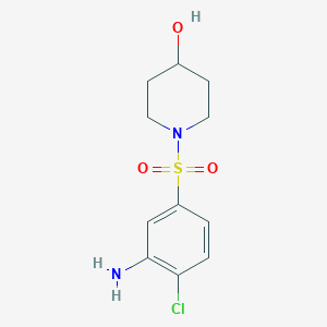 molecular formula C11H15ClN2O3S B1517252 1-[(3-Amino-4-chlorophenyl)sulfonyl]-4-piperidinol CAS No. 1036500-81-8