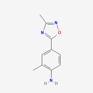 molecular formula C10H11N3O B1517253 2-Methyl-4-(3-methyl-1,2,4-oxadiazol-5-yl)aniline CAS No. 1041529-30-9