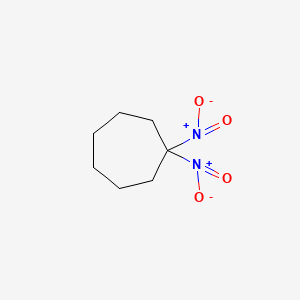 molecular formula C7H12N2O4 B15172555 1,1-Dinitrocycloheptane CAS No. 920005-49-8