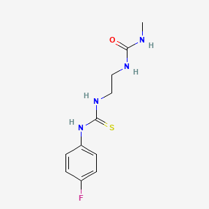 molecular formula C11H15FN4OS B15172622 N-(2-{[(4-Fluorophenyl)carbamothioyl]amino}ethyl)-N'-methylurea CAS No. 921225-60-7