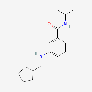 3-[(Cyclopentylmethyl)amino]-N-(propan-2-yl)benzamide