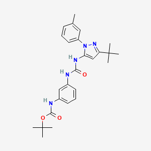 tert-butyl N-[3-[[5-tert-butyl-2-(3-methylphenyl)pyrazol-3-yl]carbamoylamino]phenyl]carbamate