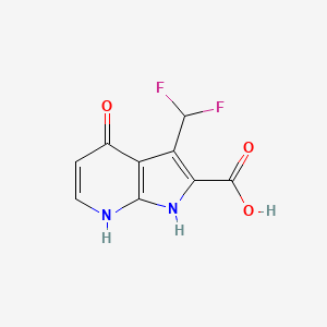 1H-Pyrrolo[2,3-b]pyridine-2-carboxylic acid, 3-(difluoromethyl)-4-hydroxy-