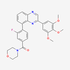 [3-Fluoro-4-[3-(3,4,5-trimethoxyphenyl)quinoxalin-5-yl]phenyl]-morpholin-4-ylmethanone