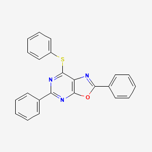 2,5-Diphenyl-7-(phenylsulfanyl)[1,3]oxazolo[5,4-d]pyrimidine