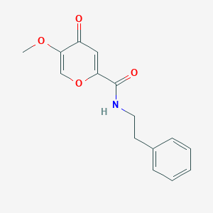 5-methoxy-4-oxo-N-phenethyl-4H-pyran-2-carboxamide