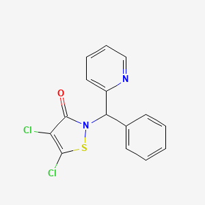 4,5-Dichloro-2-[phenyl(pyridin-2-yl)methyl]-1,2-thiazol-3(2H)-one