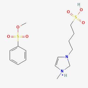 methyl benzenesulfonate;4-(1-methyl-1,2-dihydroimidazol-1-ium-3-yl)butane-1-sulfonic acid