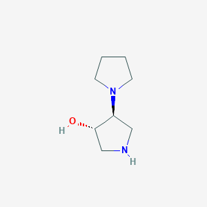 molecular formula C8H16N2O B1517283 反式-1,3'-双吡咯烷-4'-醇 CAS No. 960289-59-2